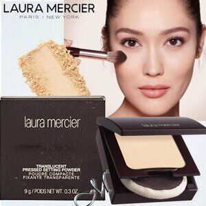 LAURA MERCIER Transluscent Pressed Setting Powder* ~TRANSLUCENT/Creme 9g NIB